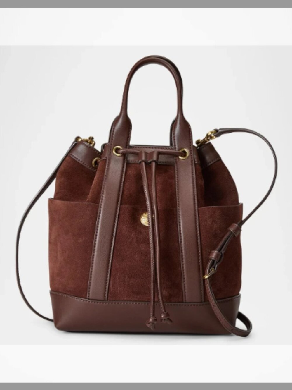 Veronica Beard NWT Goody Drawstring Suede & Leather Crossbody Bag (ORIG.$548)